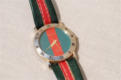 buy leather gucci watch green red band|gucci silicone watch replacement band.